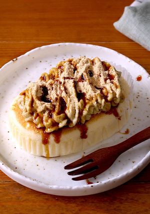 チーズ蒸しパンde和栗チーズクリームケーキ-レシピのメイン写真