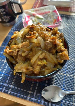 THE☆男飯　豚肉の生姜焼きカレー-レシピのメイン写真