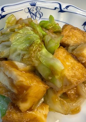 【節約副菜】厚揚げとキャベツのすき焼き風-レシピのメイン写真