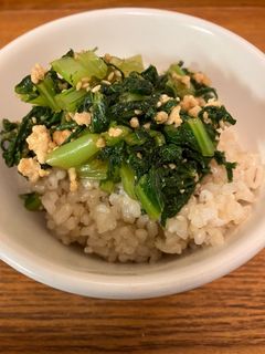 大根葉とひき肉のピリ辛コチュふりかけ-レシピのメイン写真