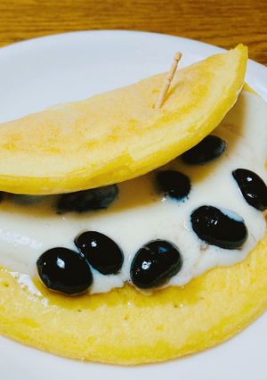 おせちの黒豆で 豆腐クリームオムレット-レシピのメイン写真