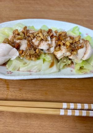 ゆでキャベツとナッツのよだれ鶏-レシピのメイン写真