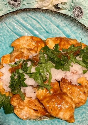 ♡ヘルシーむね肉おろしポン酢♡-レシピのメイン写真