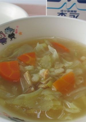 【学校給食】もち麦入りカレースープ-レシピのメイン写真