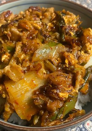 豚キム他人丼-レシピのメイン写真