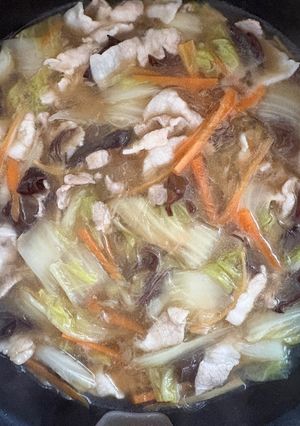 白菜と豚肉の餡掛け-レシピのメイン写真