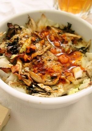 舞茸と白葱の旨ピリ辛ココットカマン-レシピのメイン写真
