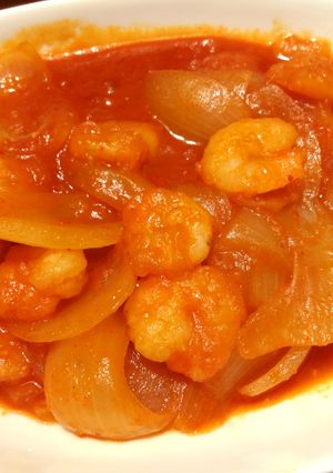 玉ねぎもしっかり食べよう！エビチリ-レシピのメイン写真