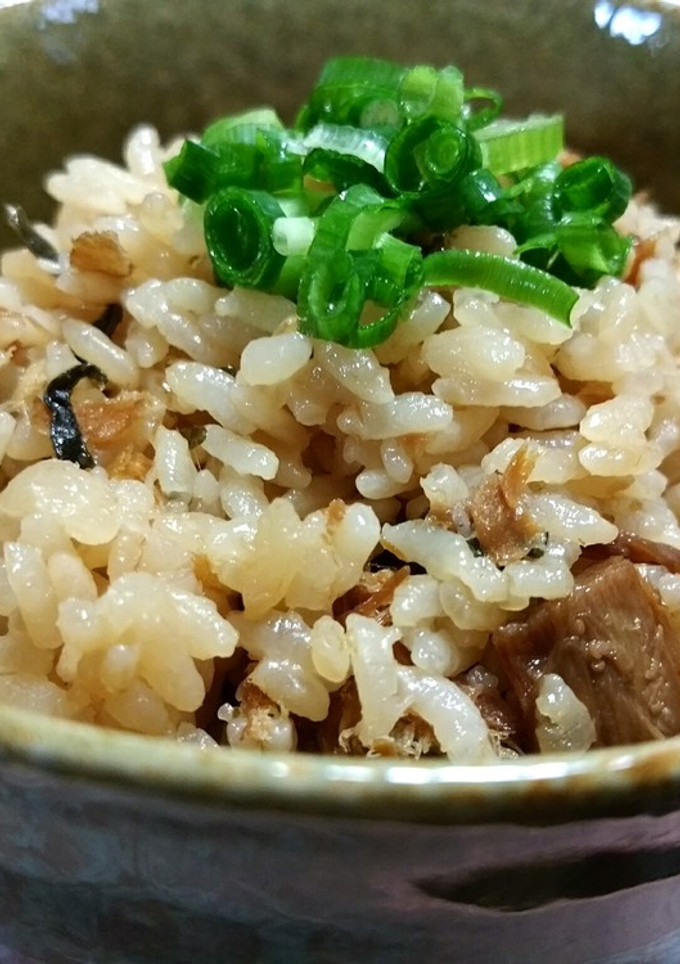炊き込みご飯☆なめ茸とツナと生姜と塩昆布-レシピのメイン写真