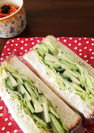 野菜とりんごのシャキシャキサンド♪-レシピのメイン写真