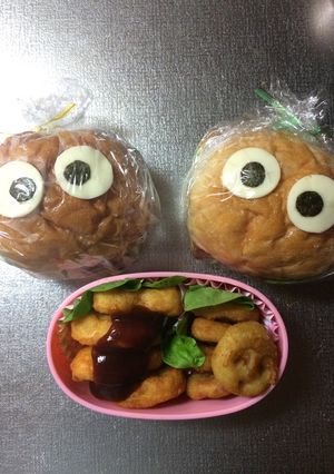 キャラ弁ハンバーガーチキンバーガー-レシピのメイン写真