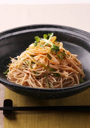 卯月製麺「ピリ辛ねぎのまぜそば」-レシピのメイン写真