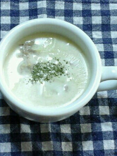 大豆のお肉(ブロック)の白菜ミルクスープ-レシピのメイン写真
