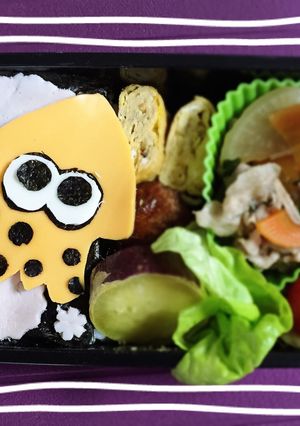 スプラトゥーンのイカのキャラ弁-レシピのメイン写真