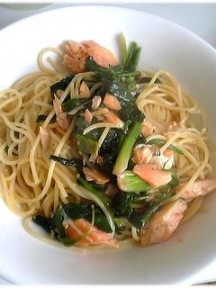 ホウレンソウと鮭の和風パスタ-レシピのメイン写真