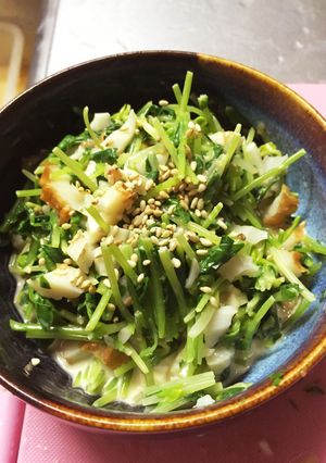 簡単5分！豆苗とちくわの梅マヨポン和え-レシピのメイン写真