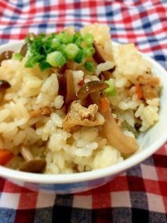 鶏とキノコの混ぜごはん♡-レシピのメイン写真