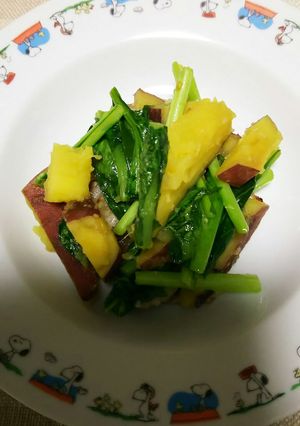 サツマイモと小松菜のバターコンソメ-レシピのメイン写真