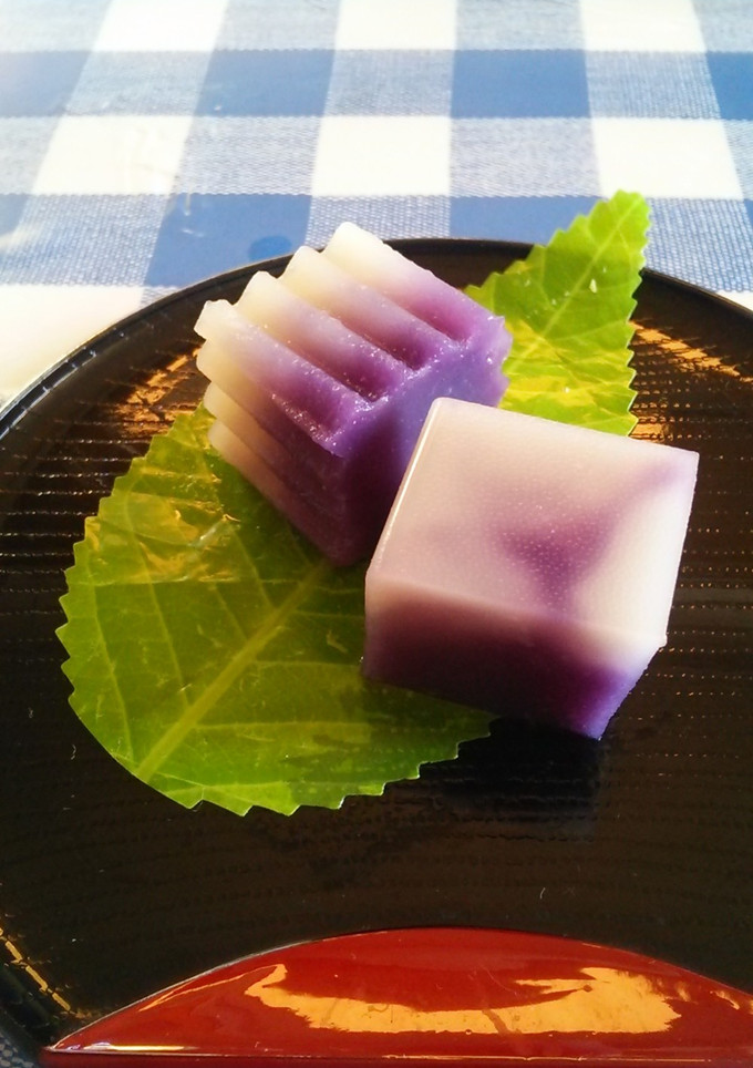 紫いもと白餡の二色水羊羹-レシピのメイン写真