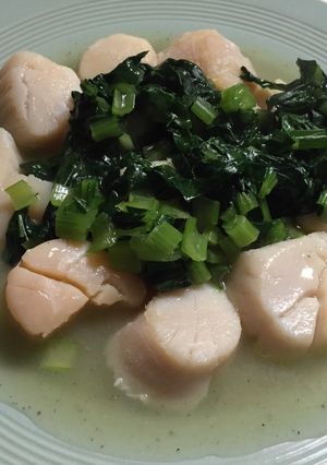 創味シャンタンDXで帆立の小松菜餡かけ-レシピのメイン写真