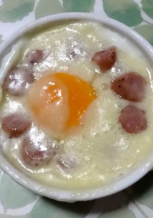 冷凍たまご+ソーセージ ココットカマン-レシピのメイン写真