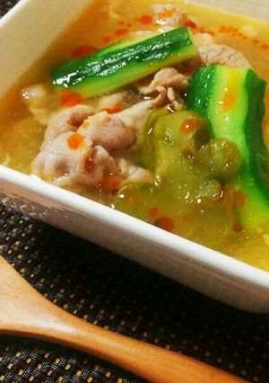 豚肉とザーサイの食べるスープ♪-レシピのメイン写真