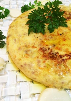 粗挽きひき肉がゴロゴロ＊ミートオムレツ-レシピのメイン写真