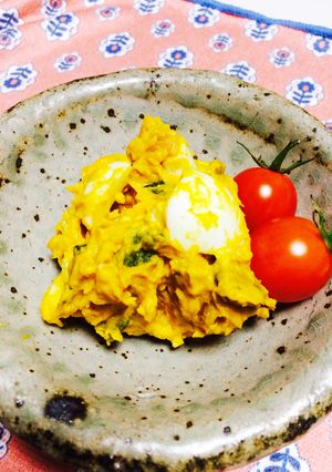 簡単もう一品、カボチャとゆで卵のサラダ-レシピのメイン写真