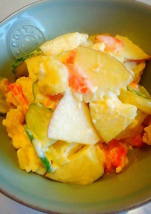 一つの鍋で作れる！「りんごポテトサラダ」-レシピのメイン写真