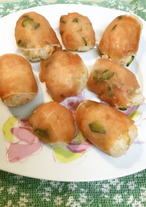 焼き鮭ときゅうりの混ぜご飯〜生ハム巻き-レシピのメイン写真
