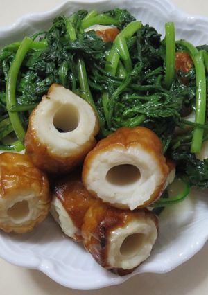 春菊とちくわの中華風炒め物-レシピのメイン写真