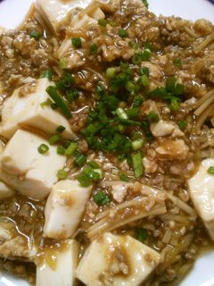 簡単!早い♪豆腐の中華風!挽き肉餡掛け-レシピのメイン写真