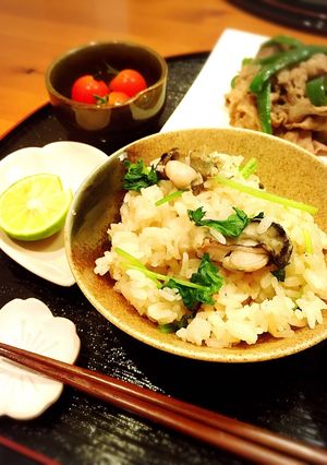 すだち香る〜♪牡蠣と三つ葉の混ぜごはん-レシピのメイン写真
