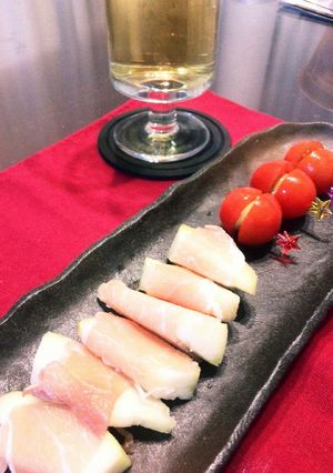 洋梨生ハム&おつまみプチトマバーガー-レシピのメイン写真