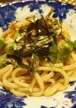 ツナとオクラの焼うどん-レシピのメイン写真