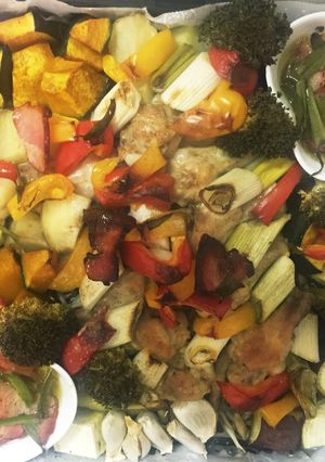2種類のガーリックオイルで食べる秋野菜-レシピのメイン写真