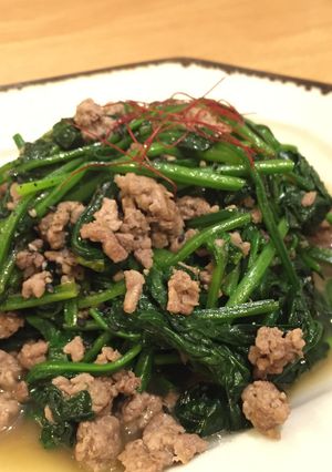絶品 小鉢 ほうれん草とひき肉のバター煮-レシピのメイン写真