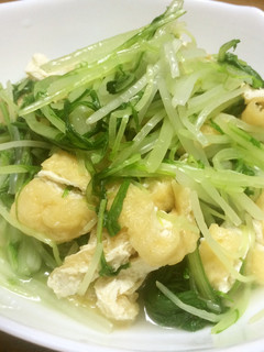 銀座『たか田』水菜とお揚げのおひたし-レシピのメイン写真