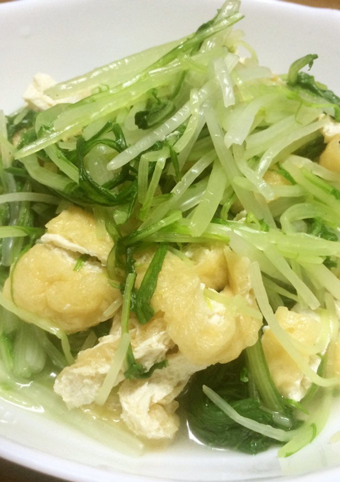 銀座『たか田』水菜とお揚げのおひたし-レシピのメイン写真
