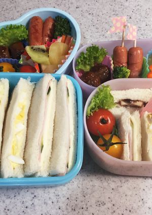 お弁当に♡ベッタリしない♡サンドイッチ♡-レシピのメイン写真
