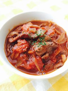 大豆のお肉の簡単赤ワイン煮込み-レシピのメイン写真