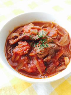 大豆のお肉の簡単赤ワイン煮込み-レシピのメイン写真