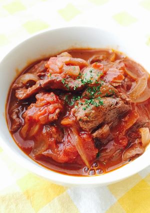 大豆のお肉の簡単赤ワイン煮込み-レシピのメイン写真