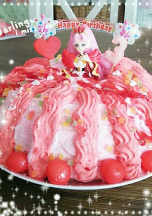 誕生日プリキュアケーキ-レシピのメイン写真