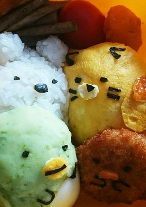 キャラ弁の緑♪ すみっコぐらし ペンギン-レシピのメイン写真