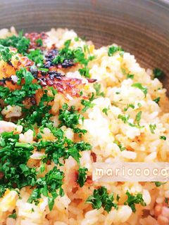 にんじんと厚切りベーコンの豆乳炊込みご飯-レシピのメイン写真