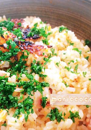 にんじんと厚切りベーコンの豆乳炊込みご飯-レシピのメイン写真