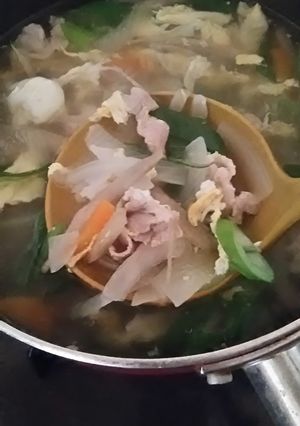 豚肉で鶏ガラスープ☆-レシピのメイン写真