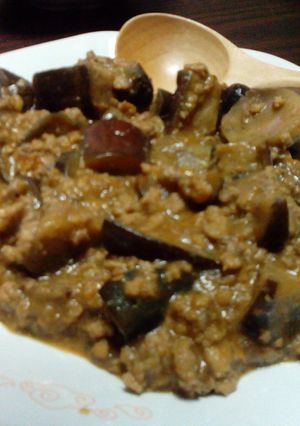 大豆のお肉で茄子肉味噌炒め-レシピのメイン写真