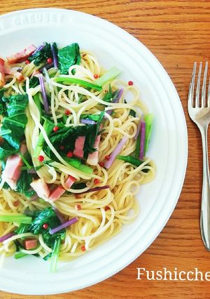 健康美人❤小松菜とベーコンのパスタ-レシピのメイン写真